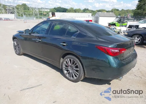 2023 Infiniti Q50 Red Sport 400 Awd from USA, damaged, VIN JN1FV7DR3PM590228